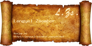 Lengyel Zsombor névjegykártya